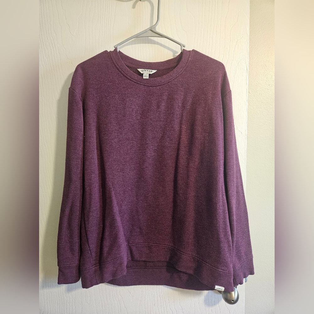 Womens Orvis Plum Crewneck Top